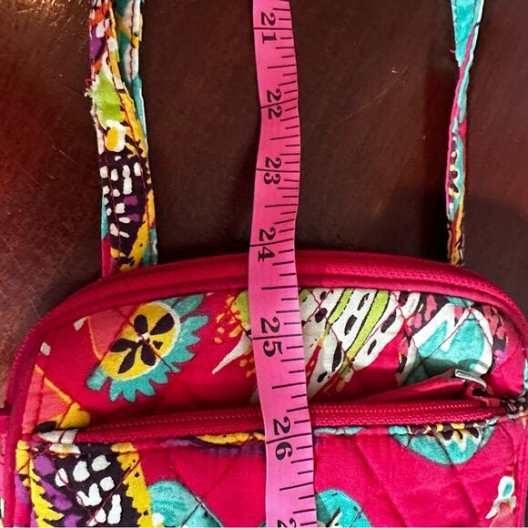 Vera Bradley Rumba Mini Hipster Crossbody Shoulder Bag Red Floral handbag purse - Picture 10 of 11